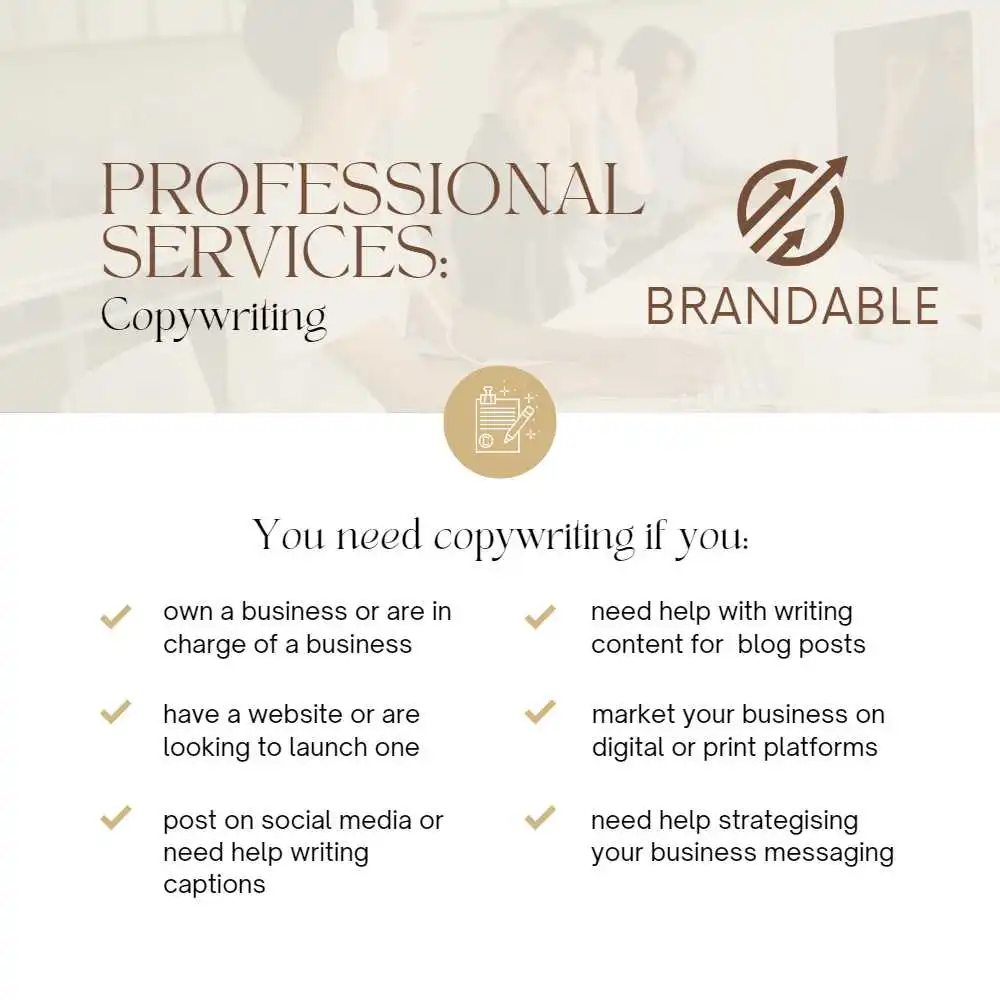 Professional copywriting services Brandable Professional copywriting services Brandable